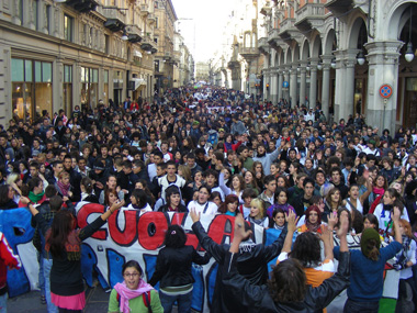 Manifestación 30 de octubre en Turín