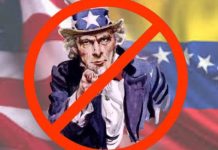 ¡Fuera el imperialismo yanqui del Caribe y América Latina! ¡Manos fuera de Venezuela!